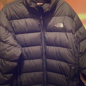 Men’s Blue 550 North face down jacket.
